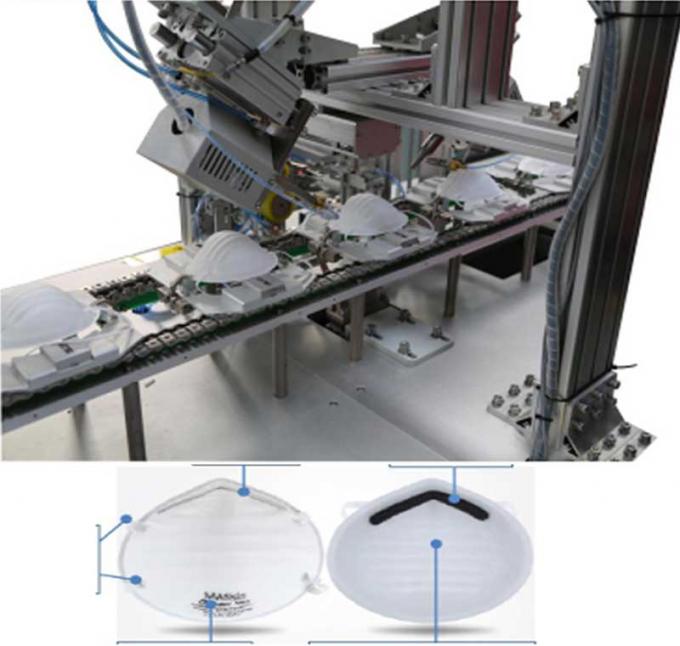 αυτόματη κάνοντας γραμμή παραγωγής μασκών φλυτζανιών μηχανών βιομηχανική μηχανή συγκόλλησης σημείων μασκών προσώπου φλυτζανιών μηχανών μασκών φλυτζανιών